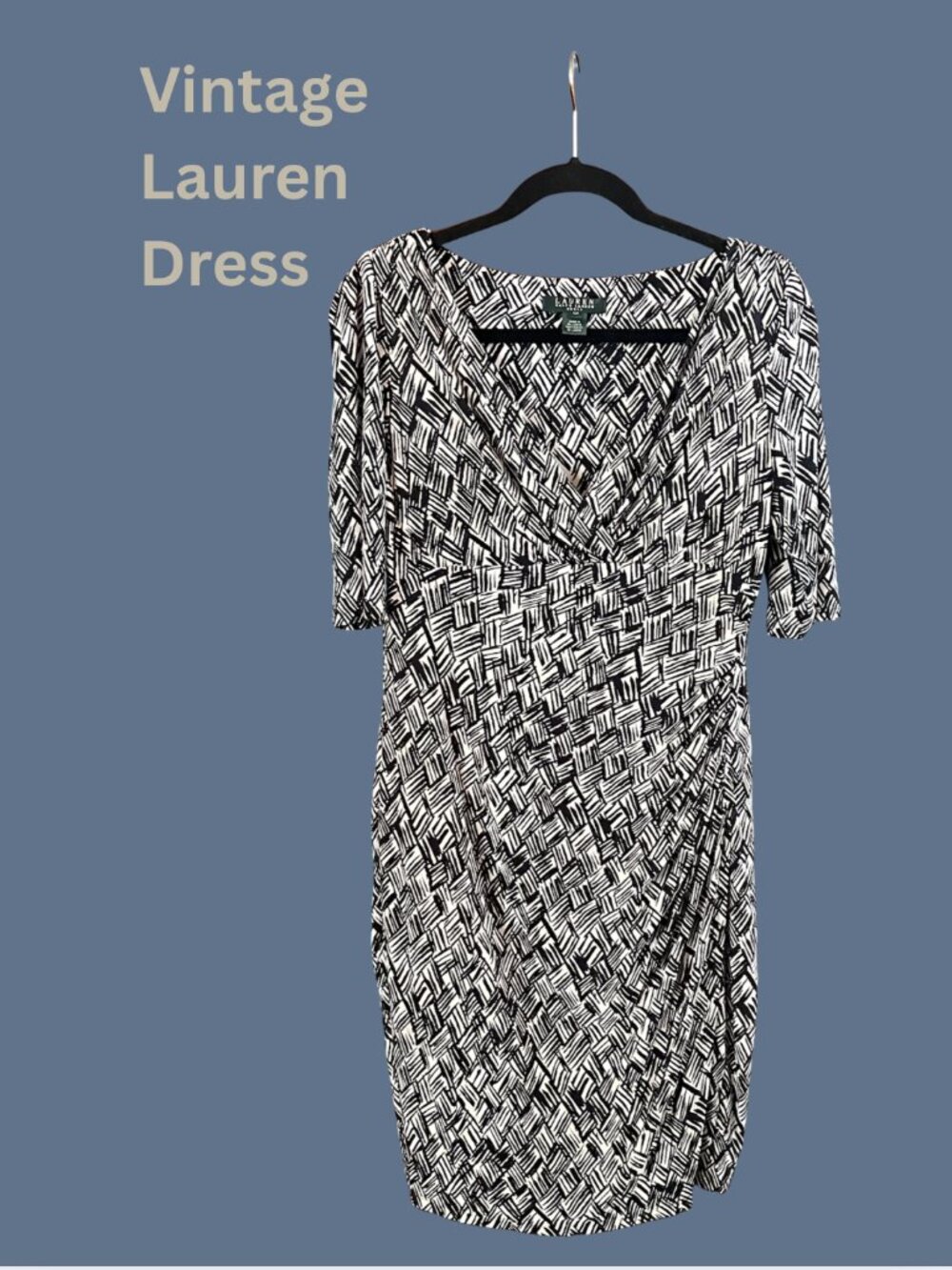 Lauren Ralph Lauren Faux Wrap Jersey Dress 10P